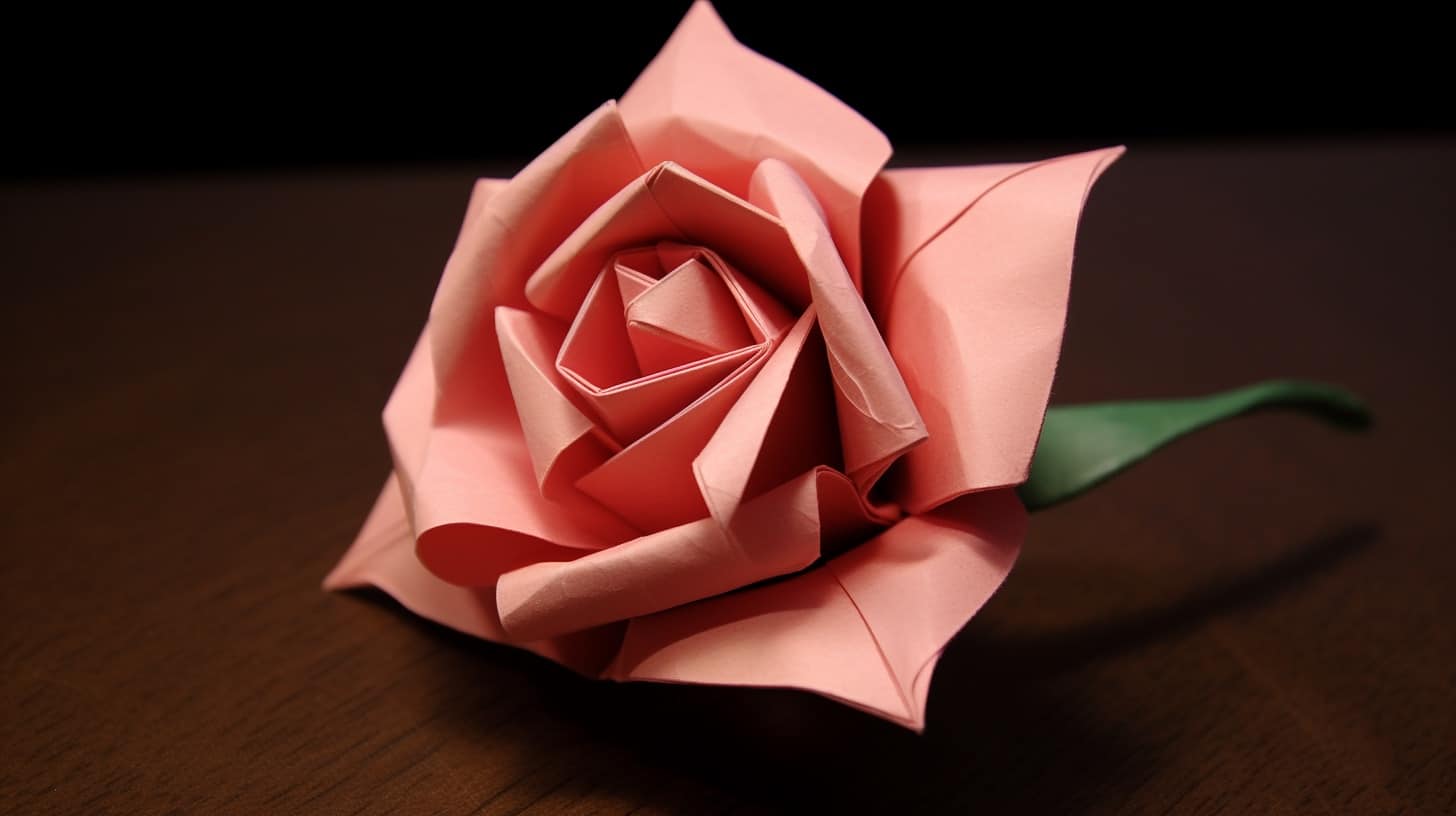 How to fold an origami rose