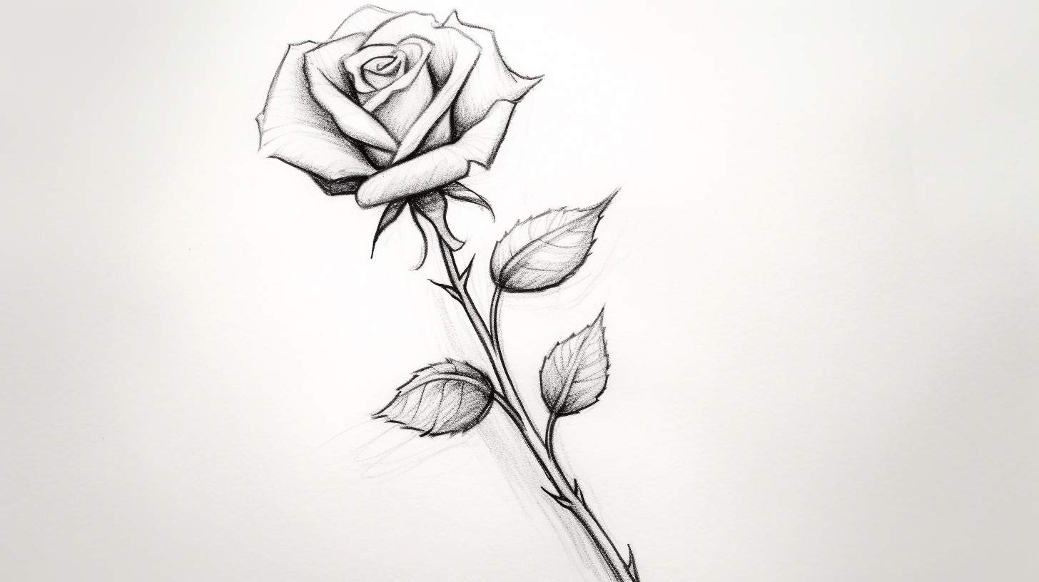 how to draw a rose