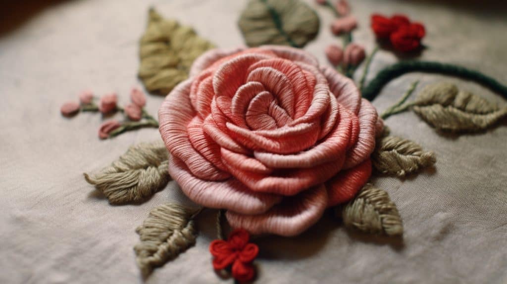 rose are and craft, roses embroidery