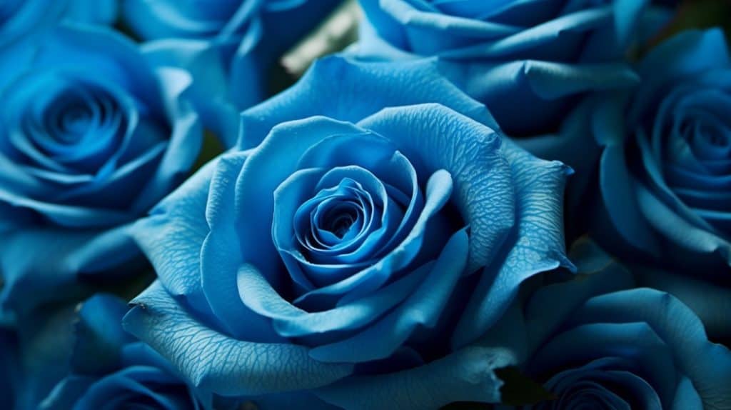 Meaning of Blue Roses, close-up photo of a blue rose