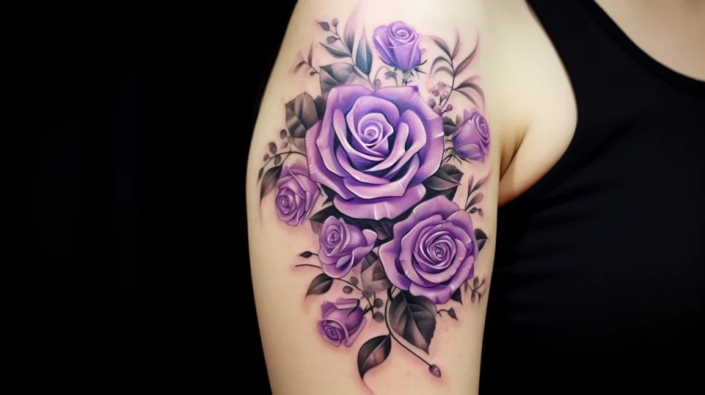 Blue Rose Waterproof Temporary Tattoo Sticker Tatuagem Beauty Flower Tatoo  Kids body Art Tattoos Arm Tattoo Stickers - AliExpress
